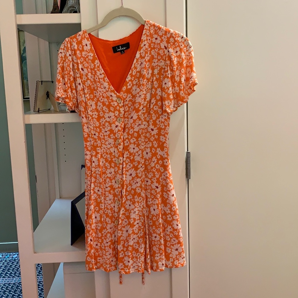 NEVER WORN - Lulus Orange Sundress
